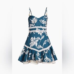 PatBO Teal and White Fabric